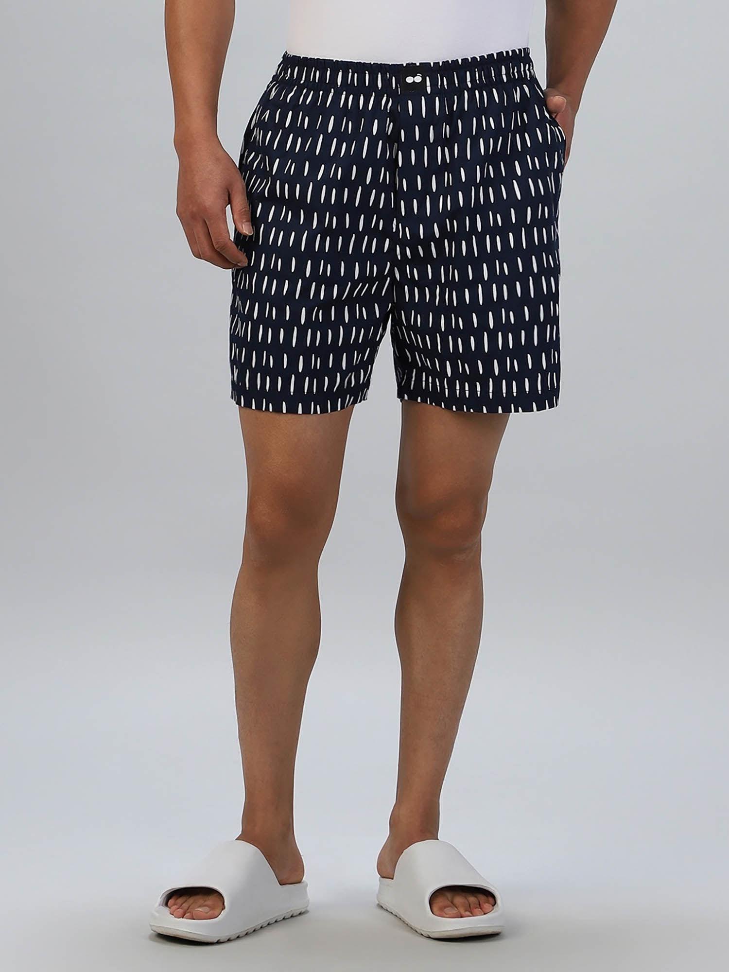 mens blue all over printed boxer