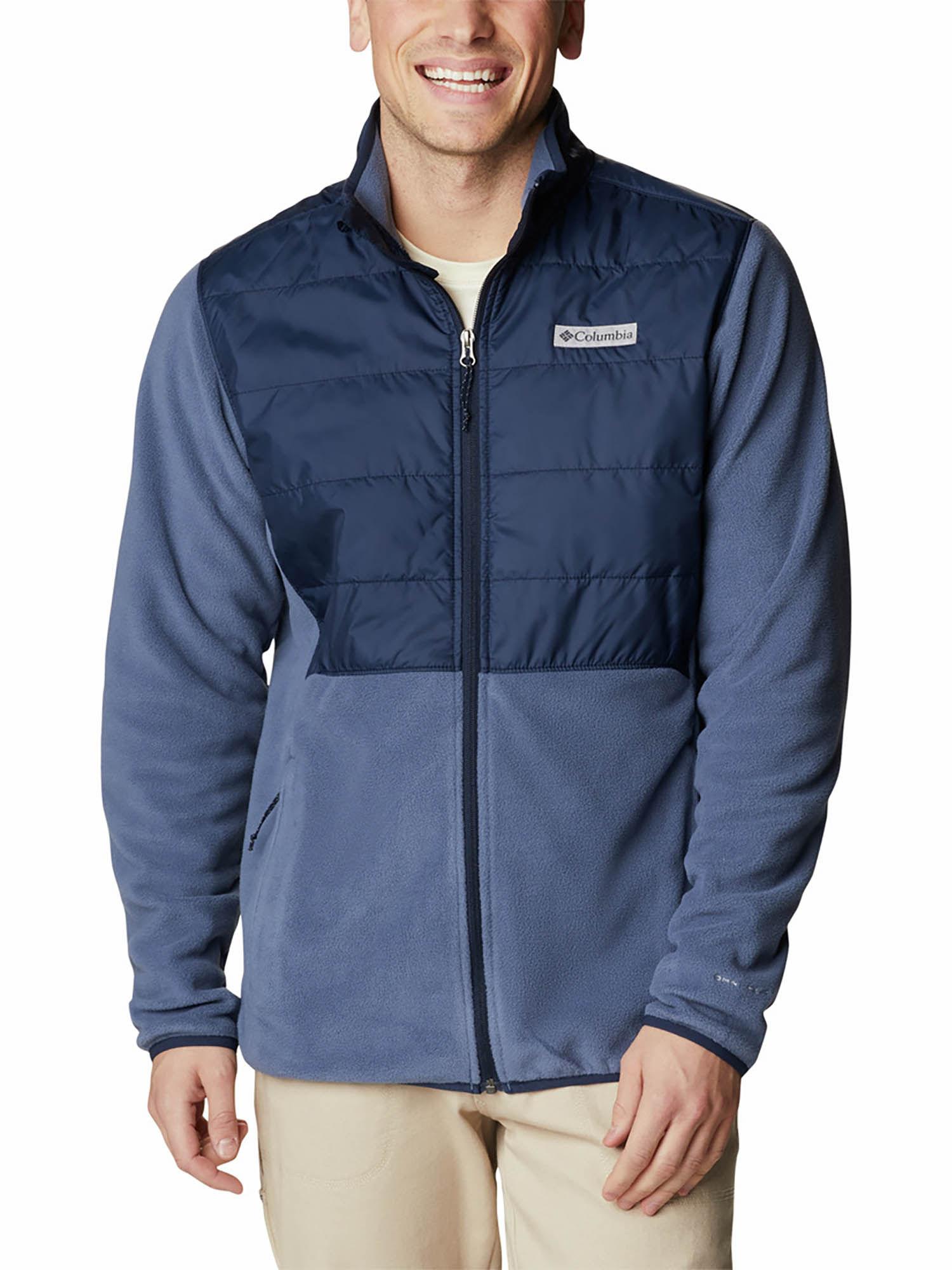 mens blue basin butte full sleeve trekking hiking fleece jacket