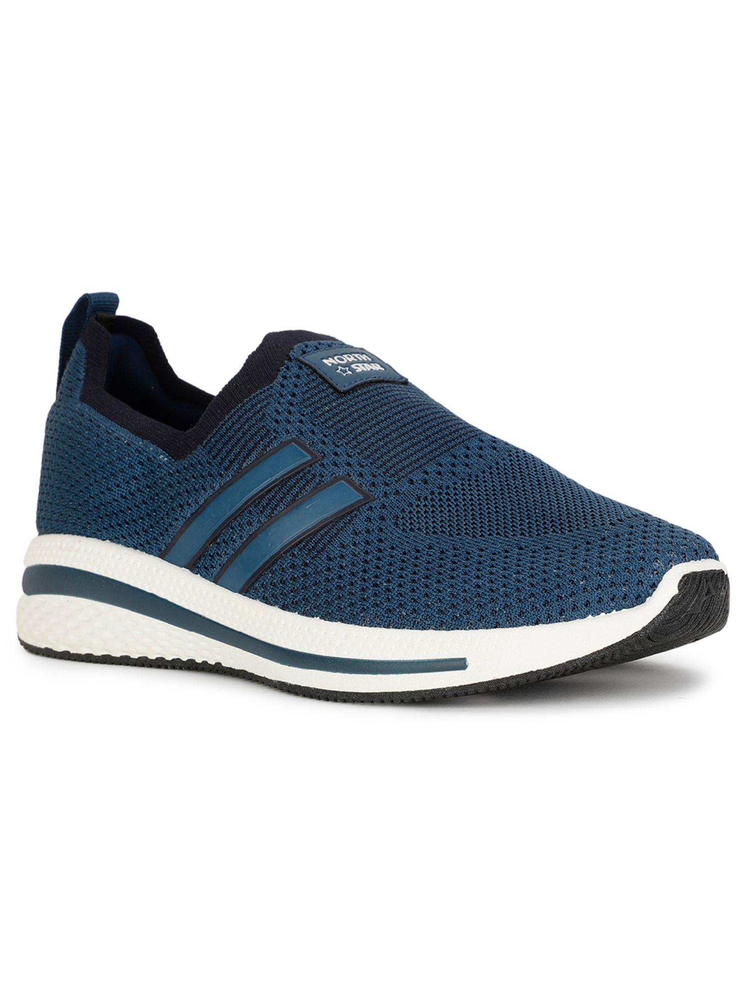 mens blue slip on running shoes