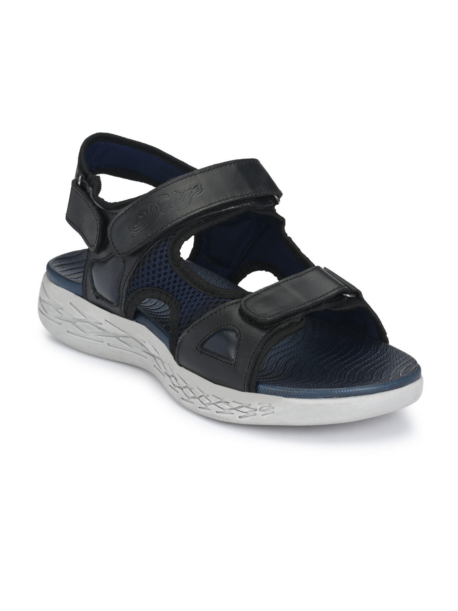 mens blue solid sports sandals