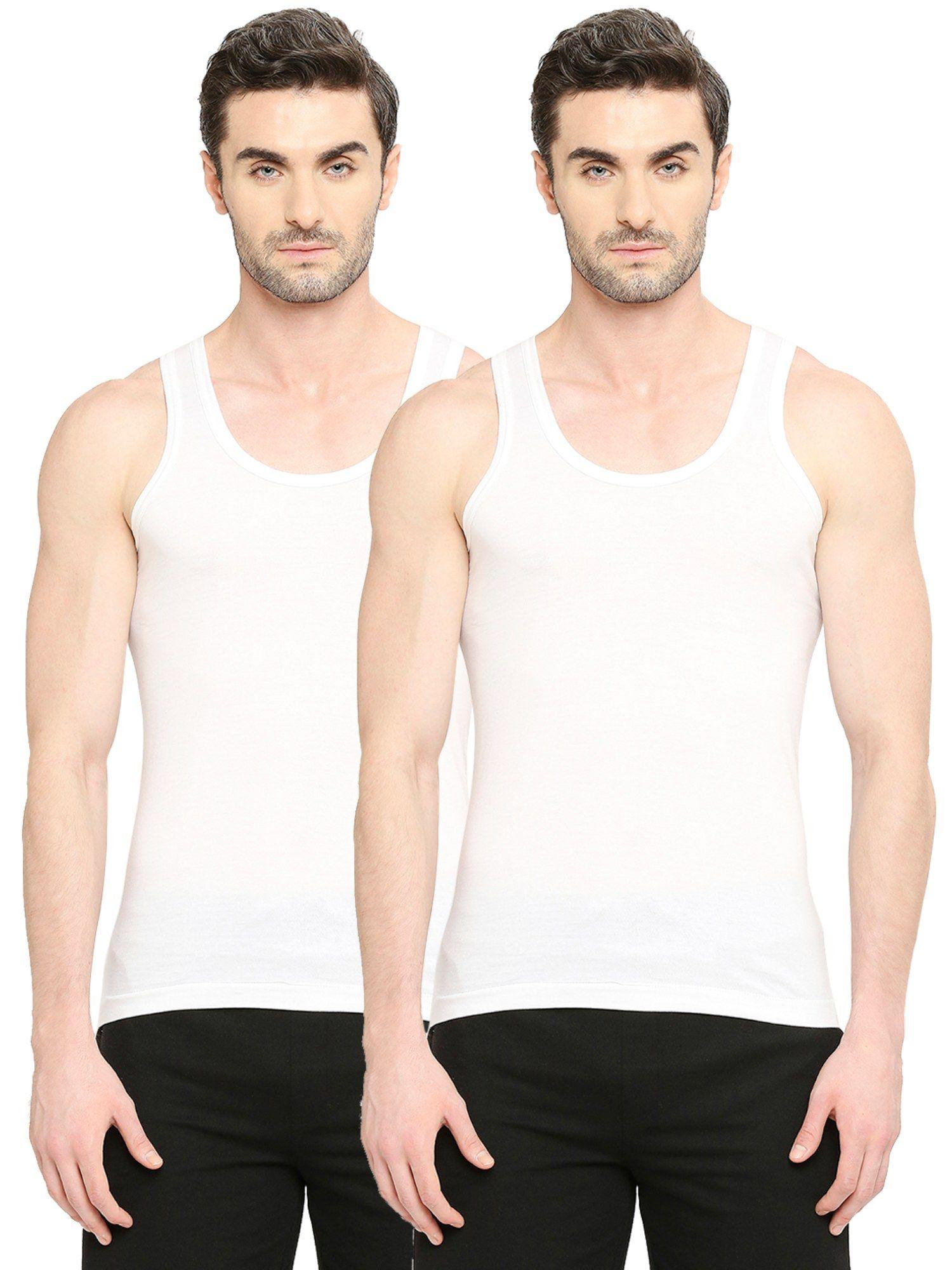 mens bonus premium cotton vest (pack of 2)