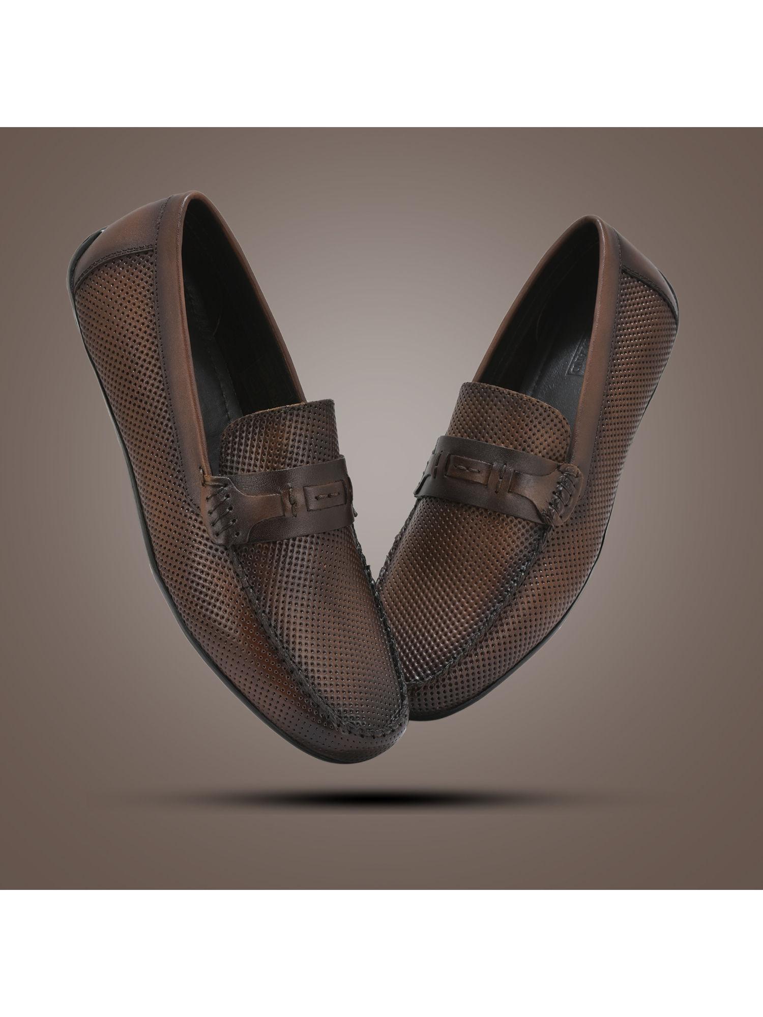 mens brown formal loafers