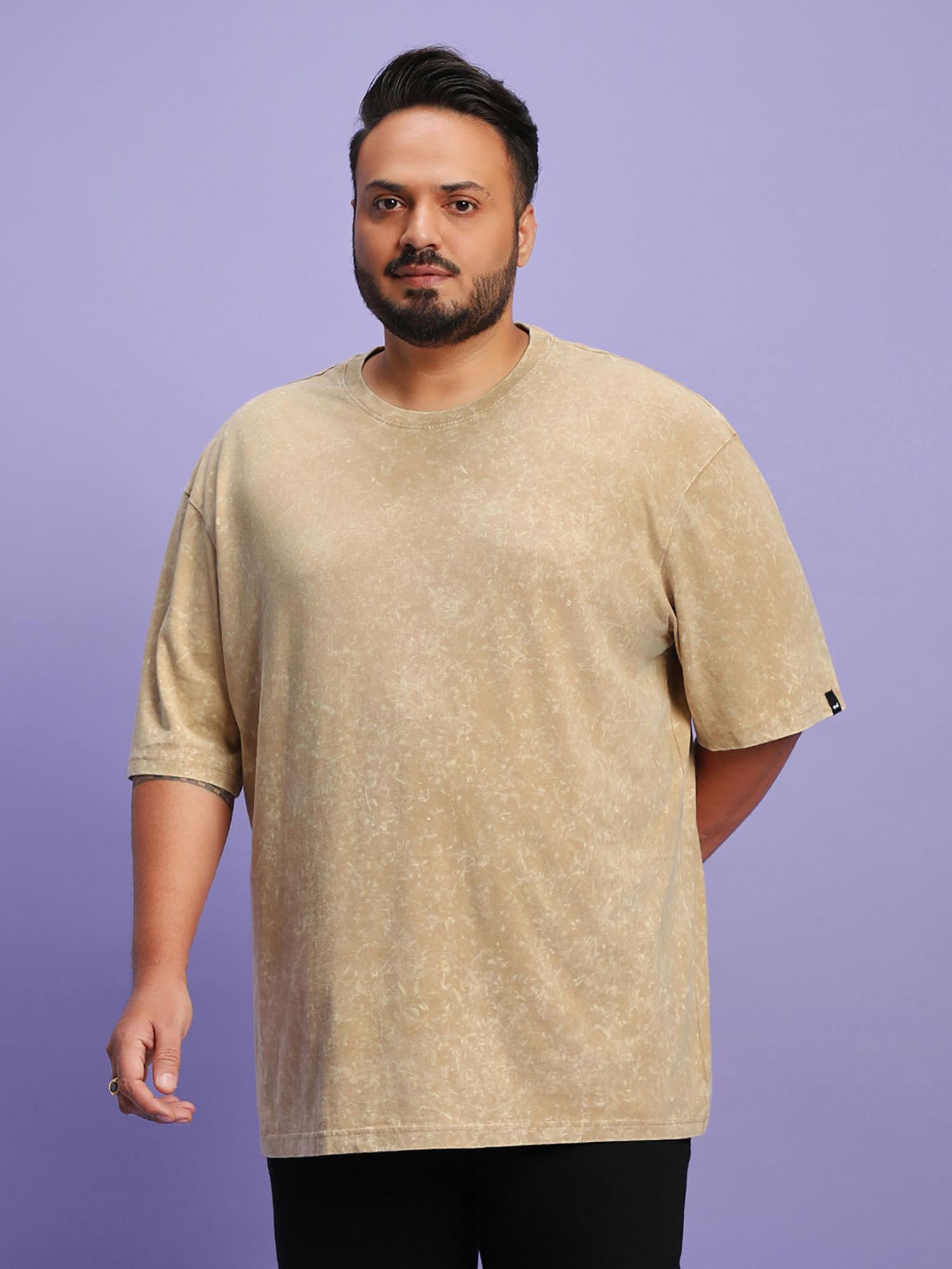 mens brown oversized plus size t-shirt