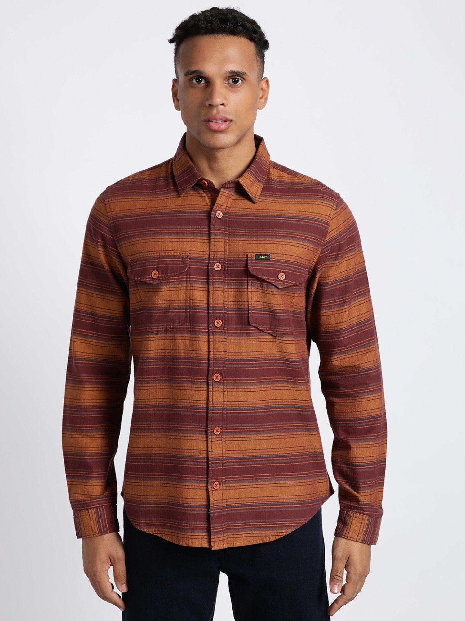 mens brown shirt