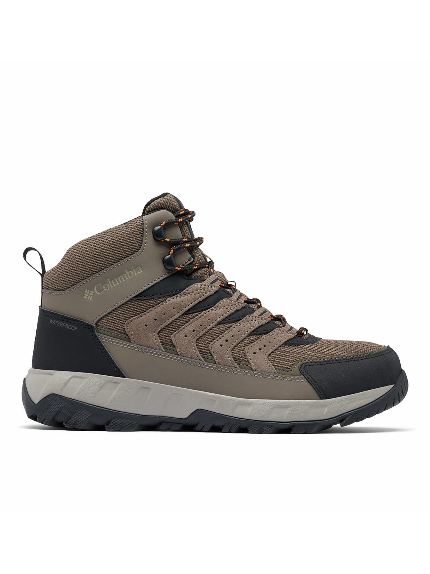 mens brown strata trail mid waterproof hiking and trekking shoes