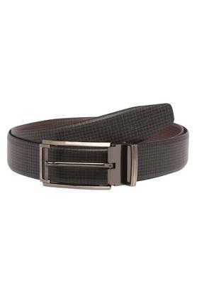 mens buckle closure reversible belt - light brown