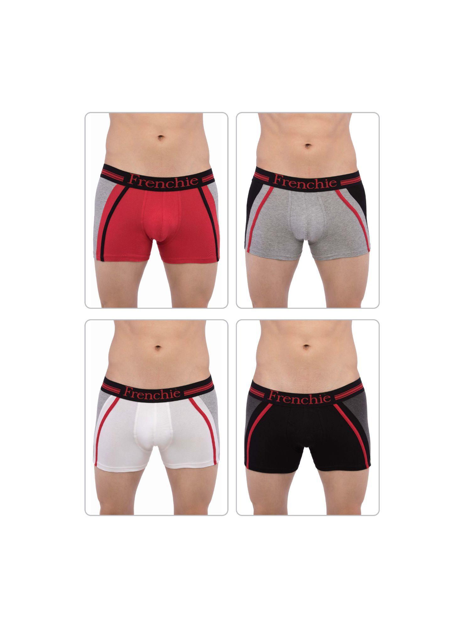 mens casual 4300 cotton trunks - assorted colours (pack of 4)