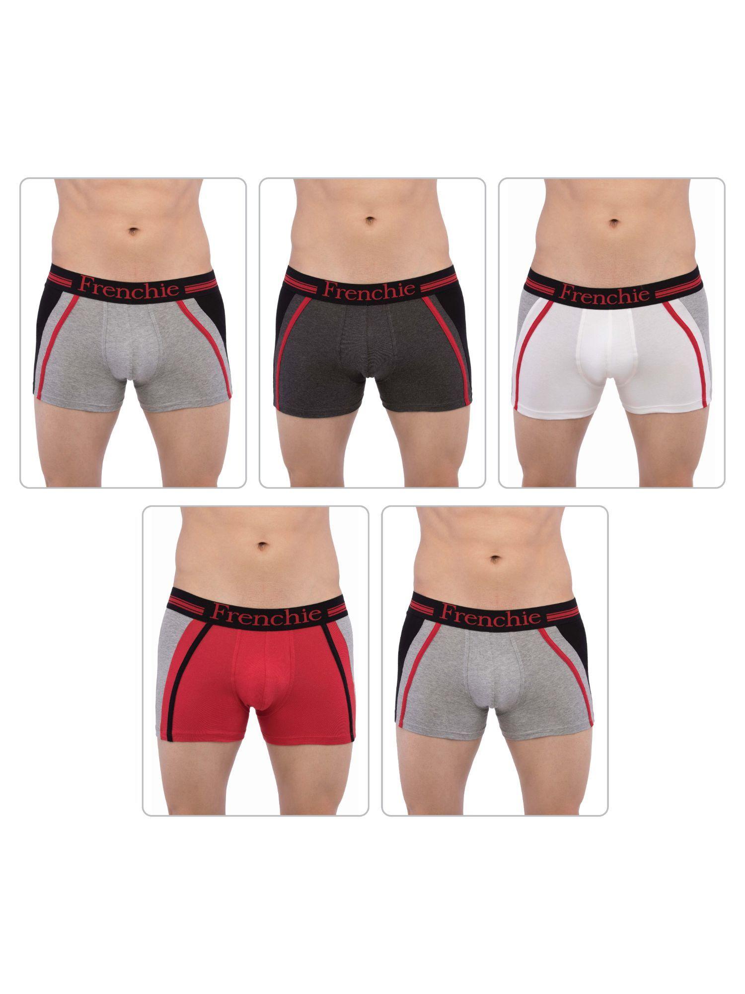 mens casual 4300 cotton trunks - assorted colours (pack of 5)