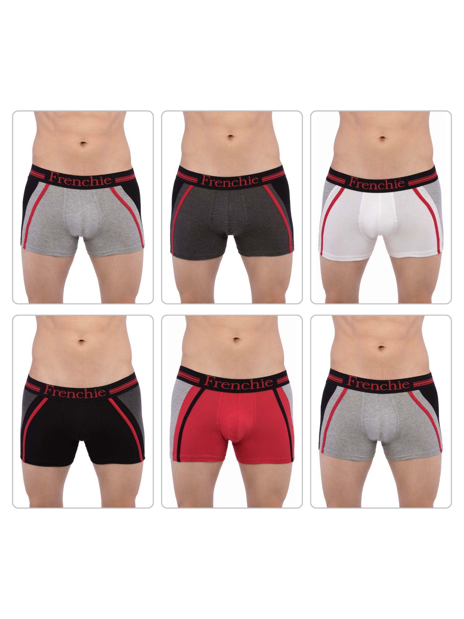 mens casual 4300 cotton trunks - assorted colours (pack of 6)