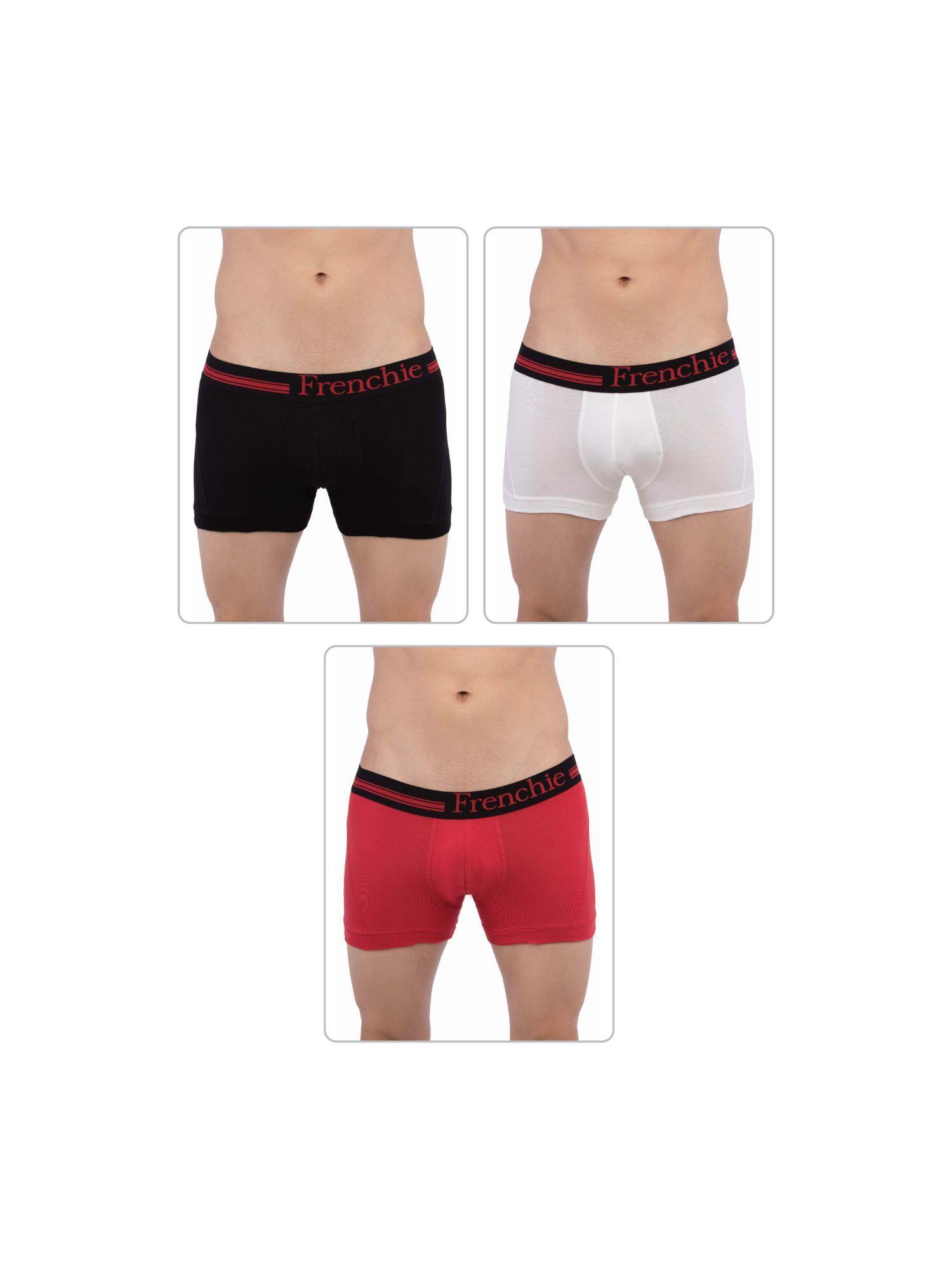 mens casual 4301 cotton trunks - assorted colours (pack of 3)