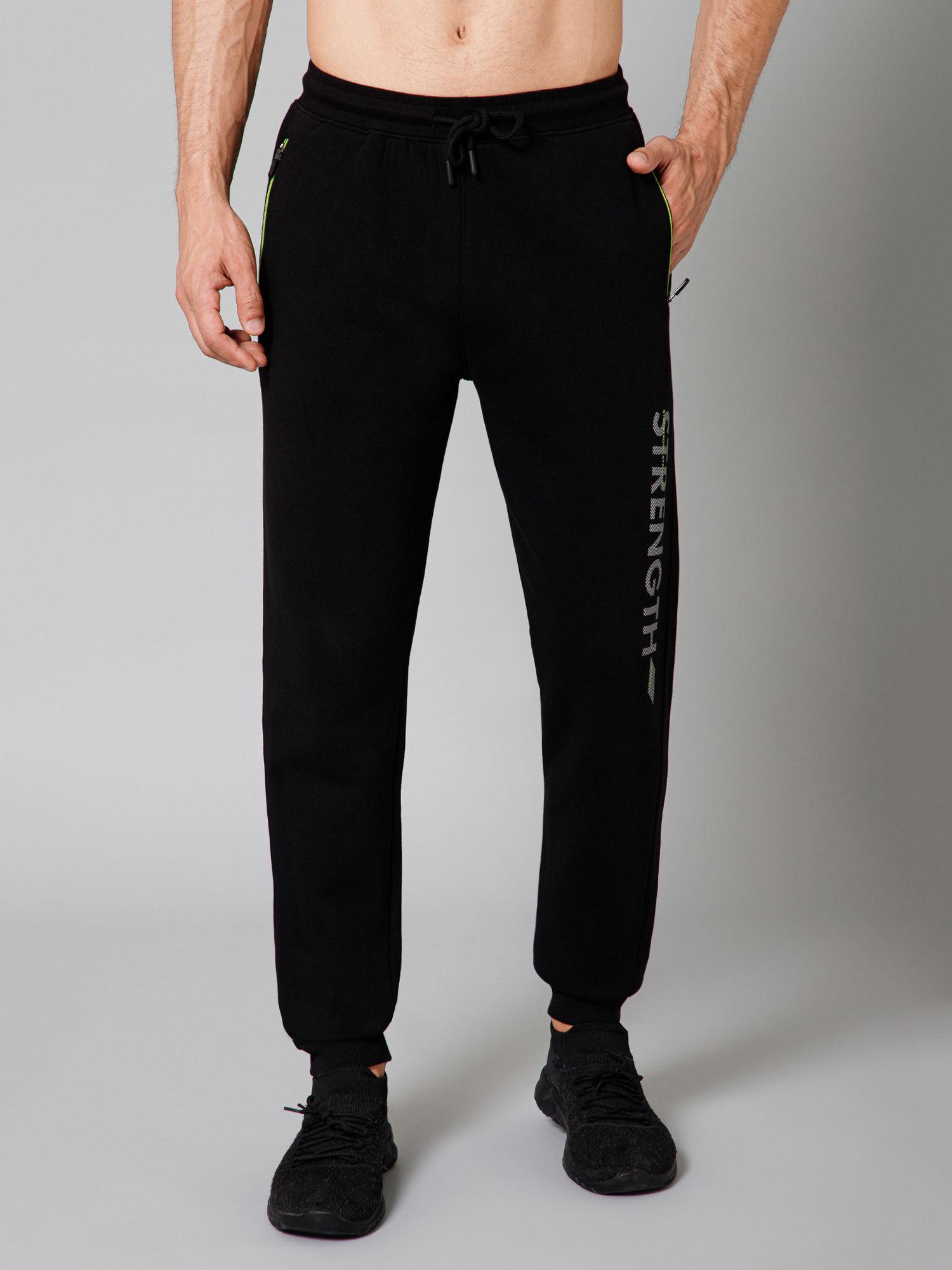 mens casual black joggers