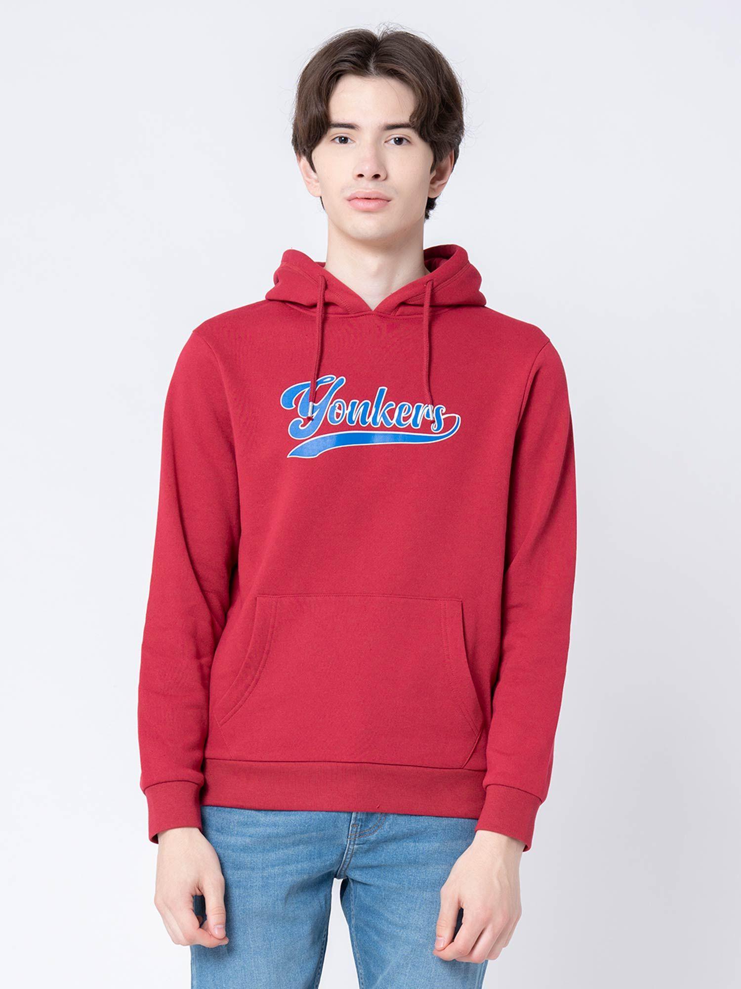 mens cherry printed hoodie