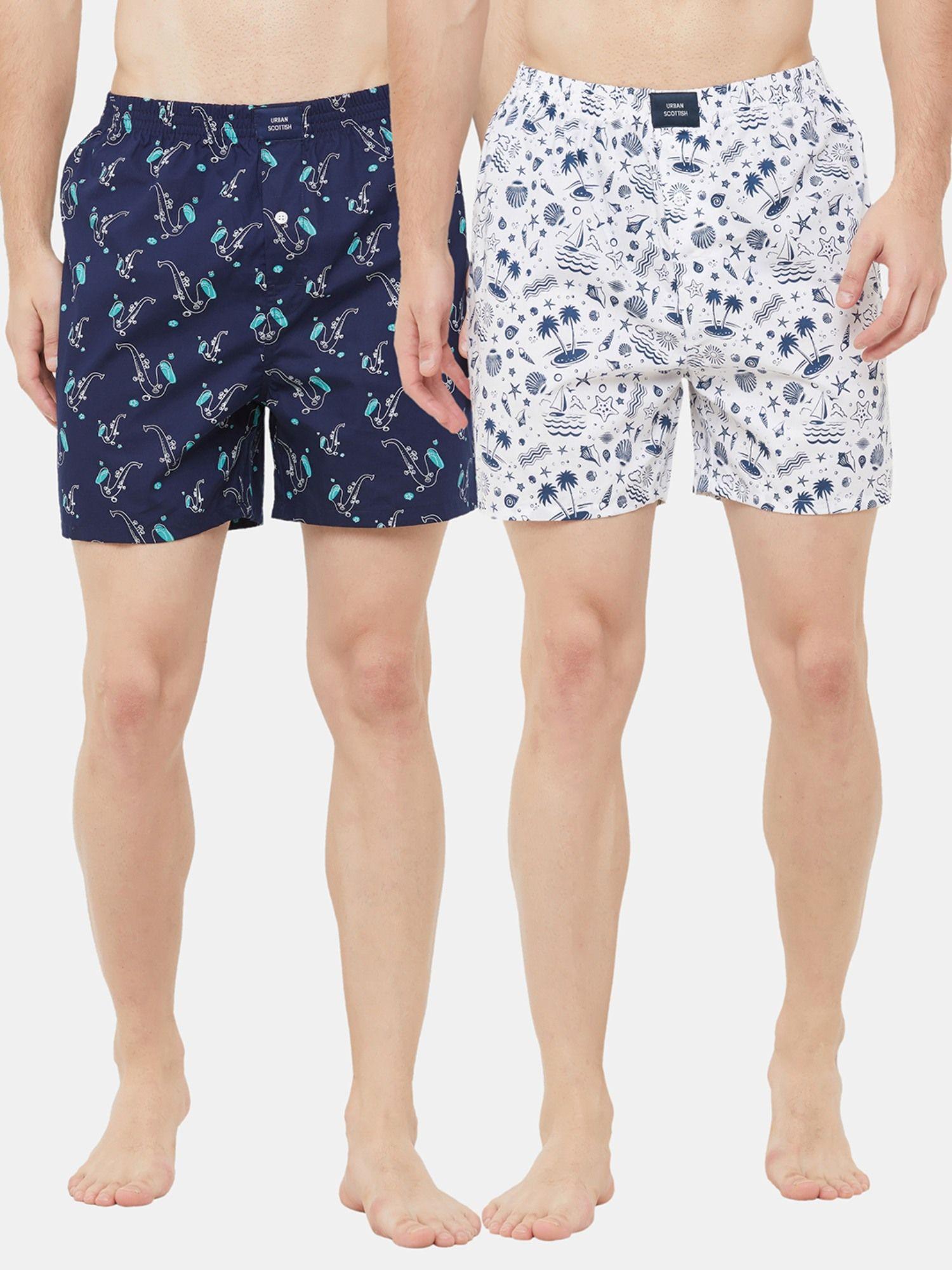 mens cotton printed boxers