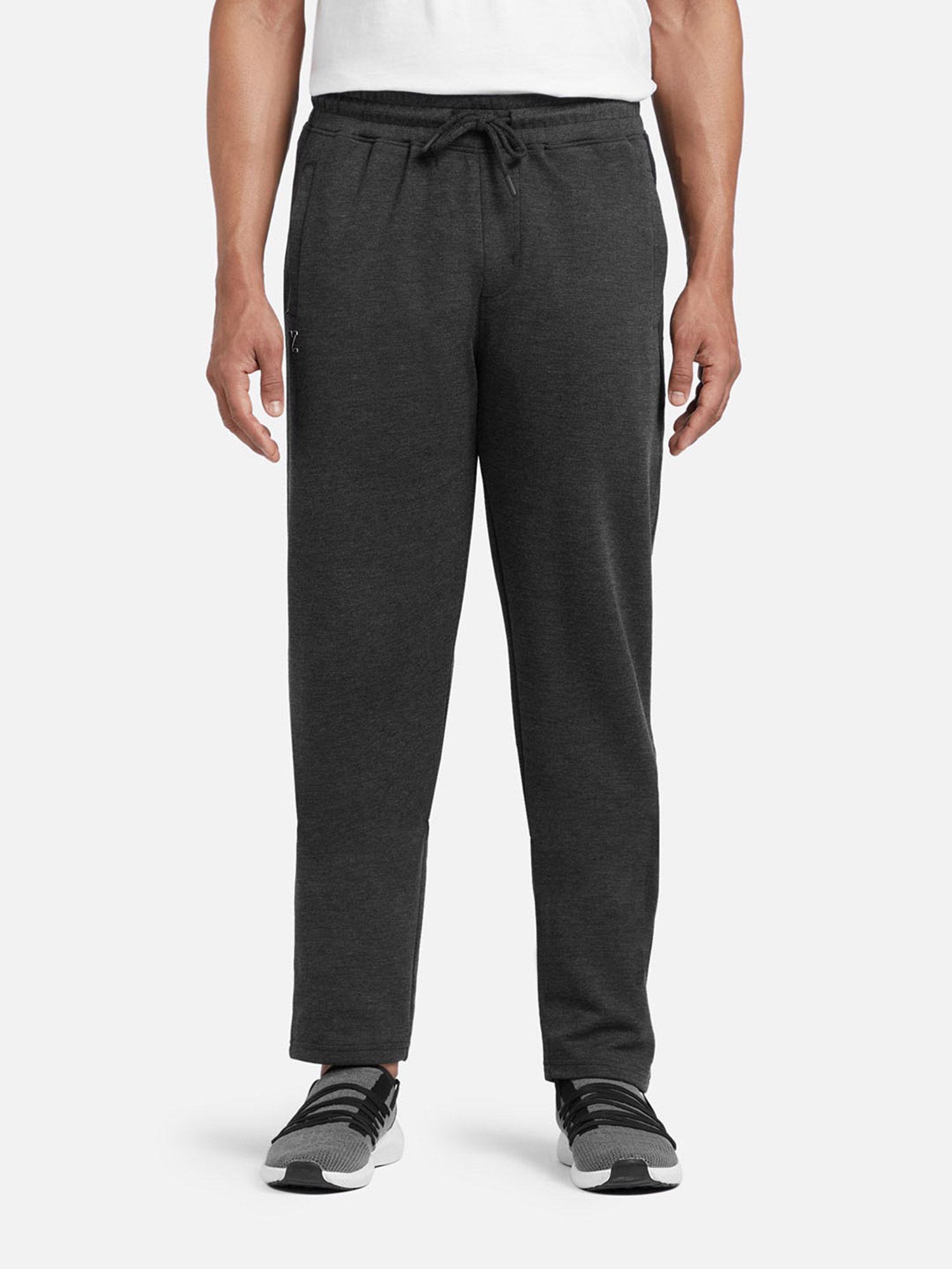 mens cotton rich solid trackpant with zipper pocket