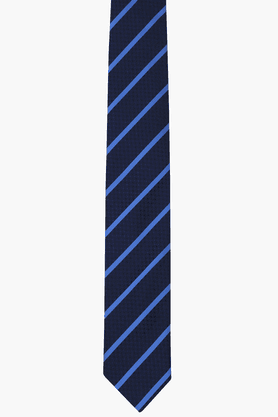 mens cotton stripe tie - blue