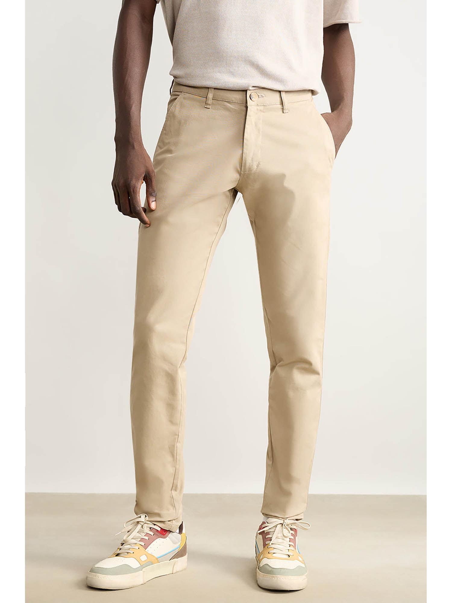 mens ecru summer trouser