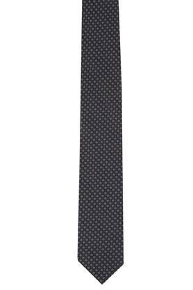 mens embroidered tie - dark grey