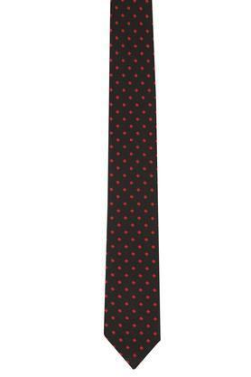 mens embroidered tie - navy