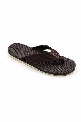 mens fabric slippers - brown