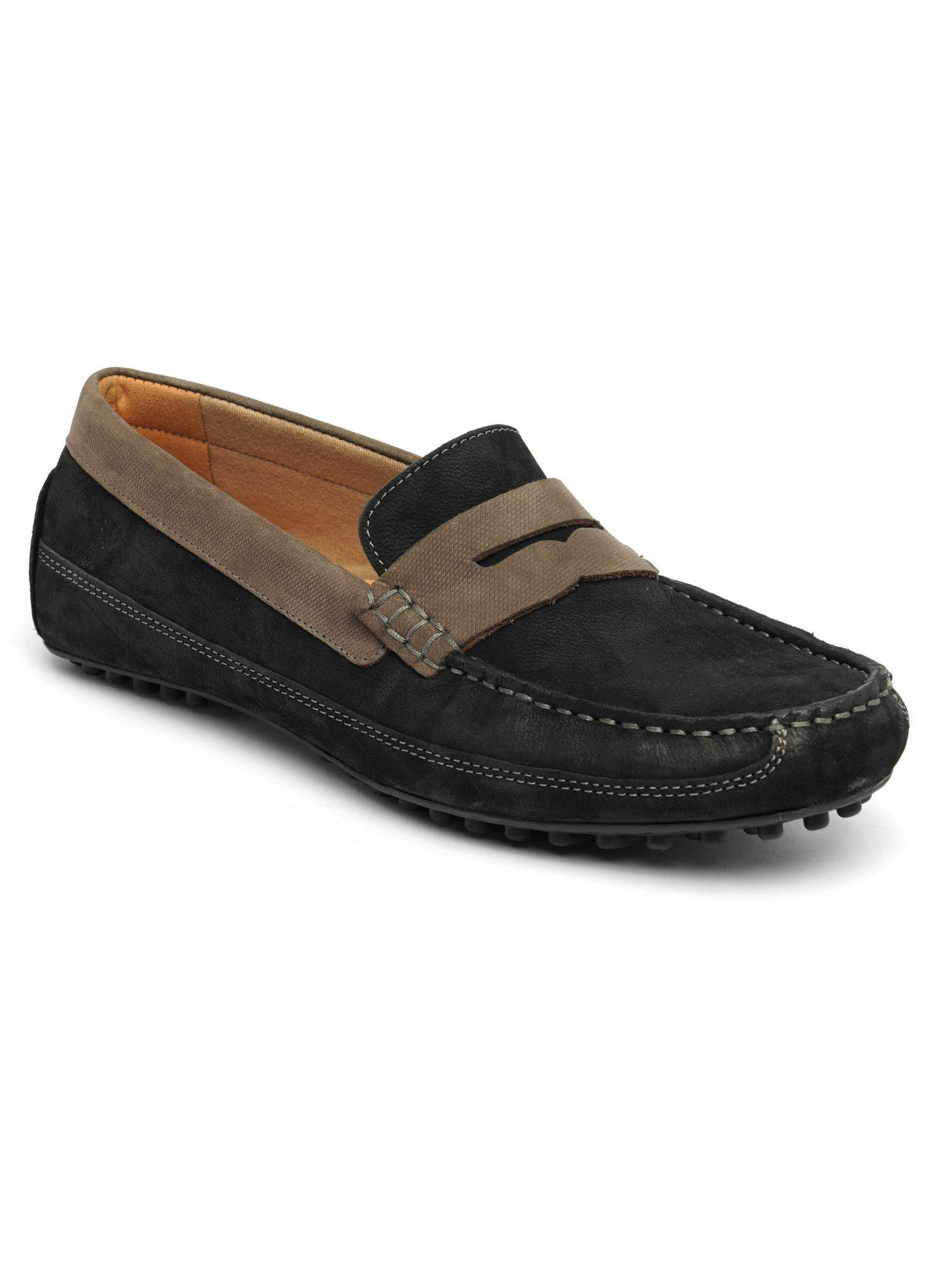 mens footwear drivers slip on black