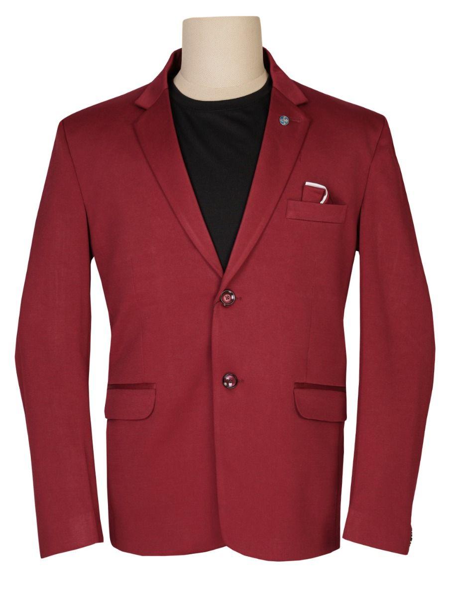 mens formal maroon blazer - ekm