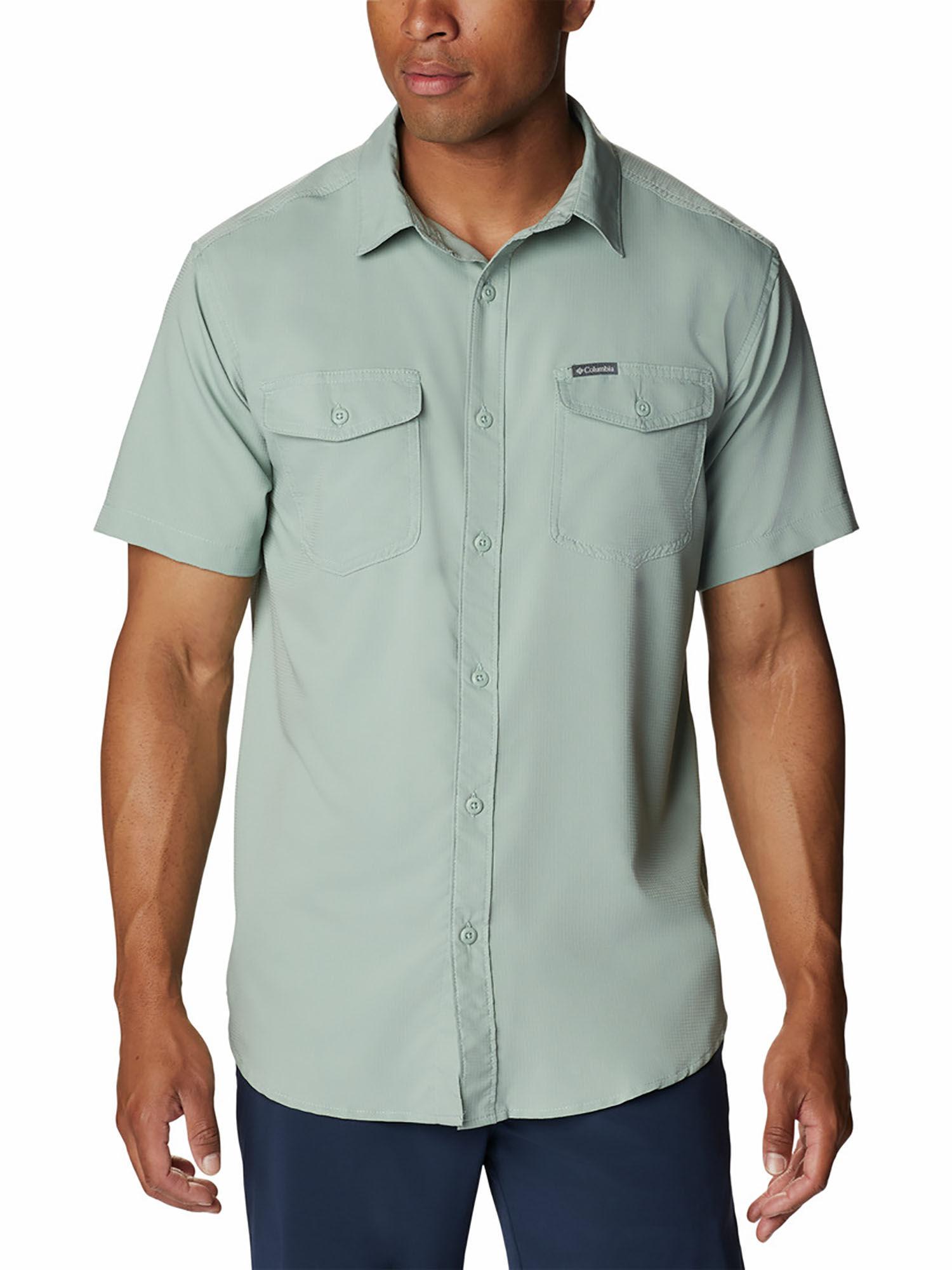 mens green colour utilizer ii solid half sleeve shirt