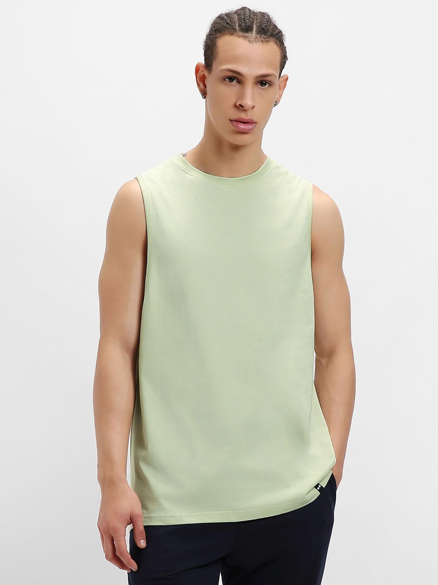 mens green oversized vest