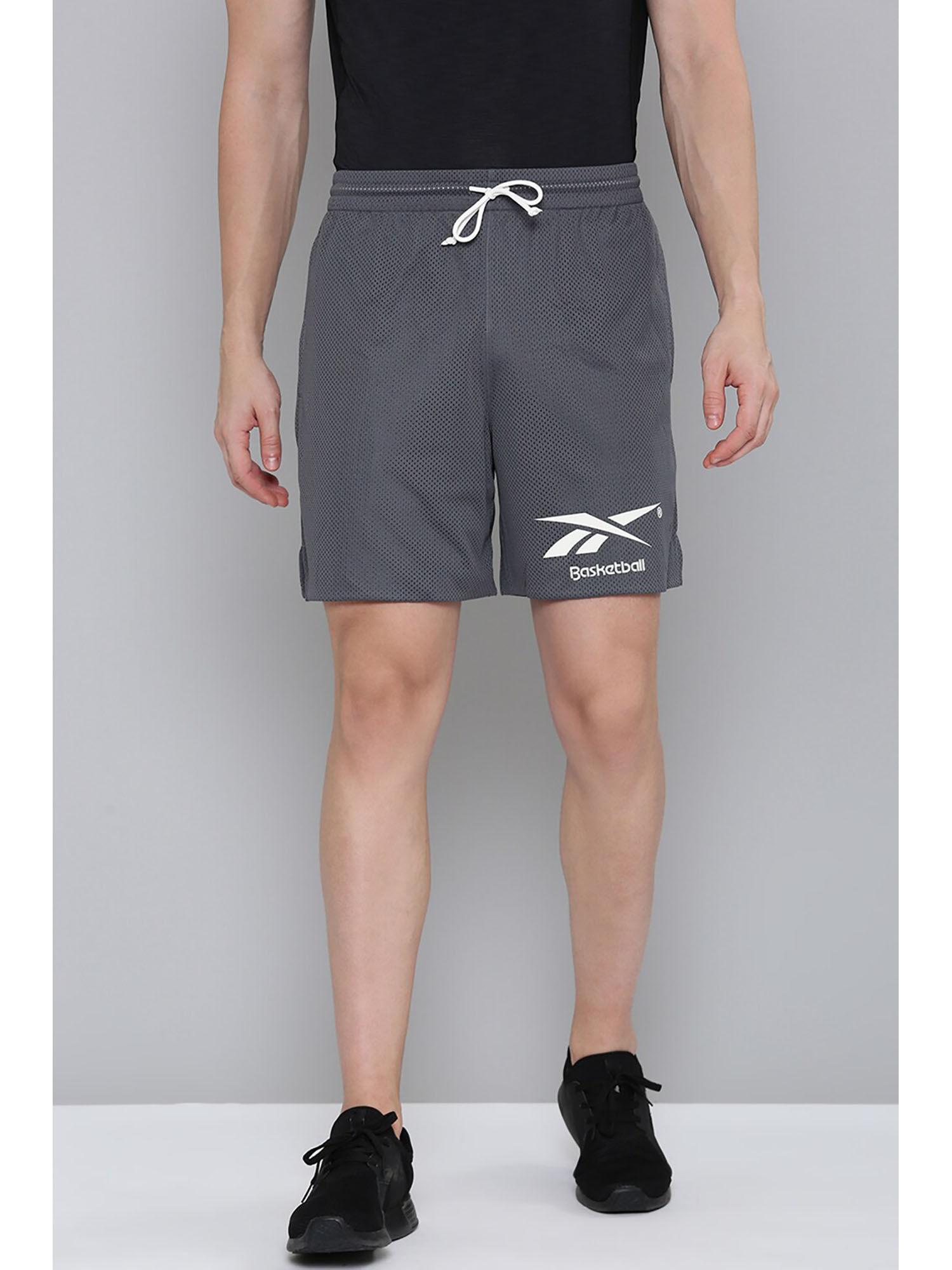 mens grey basketball mesh shorts