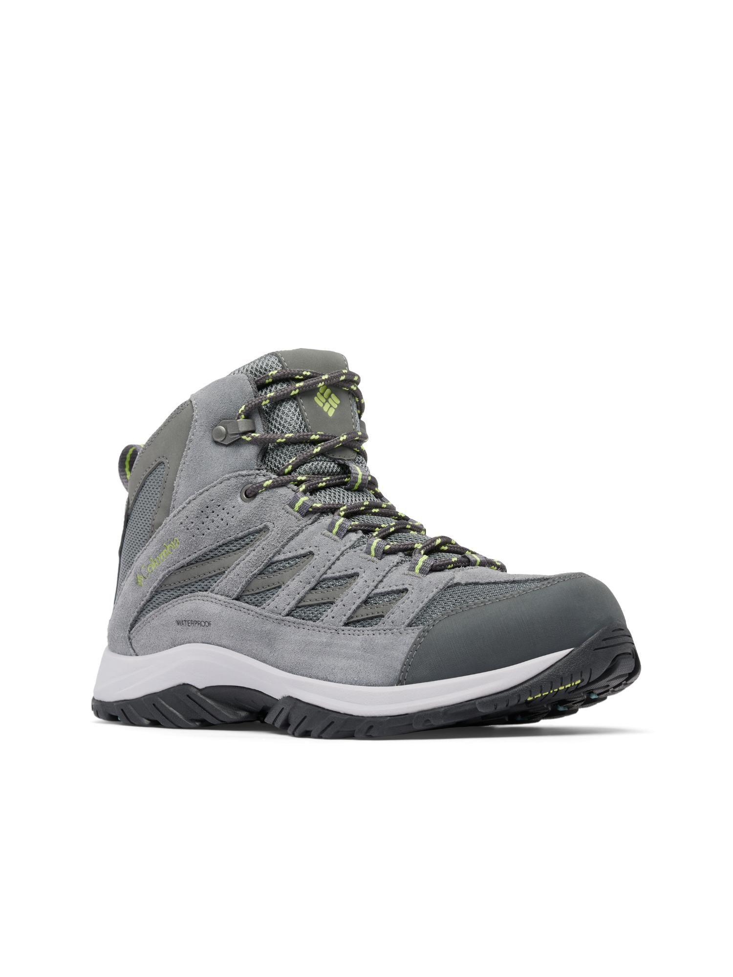 mens grey crestwood mid waterproof hiking & trek shoe