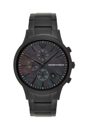 mens grey dial metallic chronograph watch - ar11275i