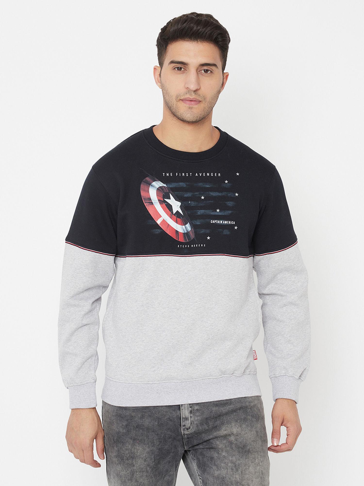 mens grey melange sweatshirt