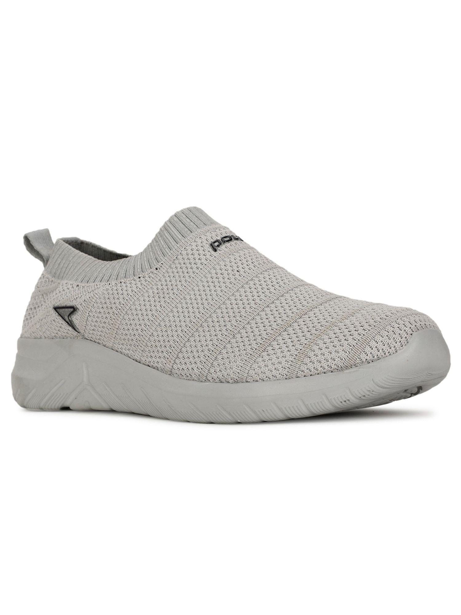 mens grey slip on running shoes