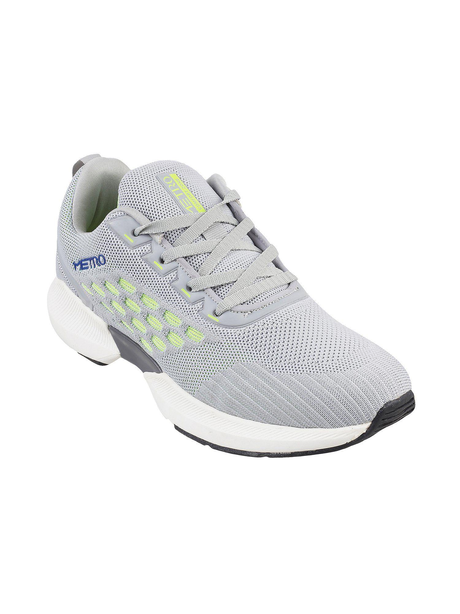 mens grey sports lace-ups shoesmetro plain grey walking shoes