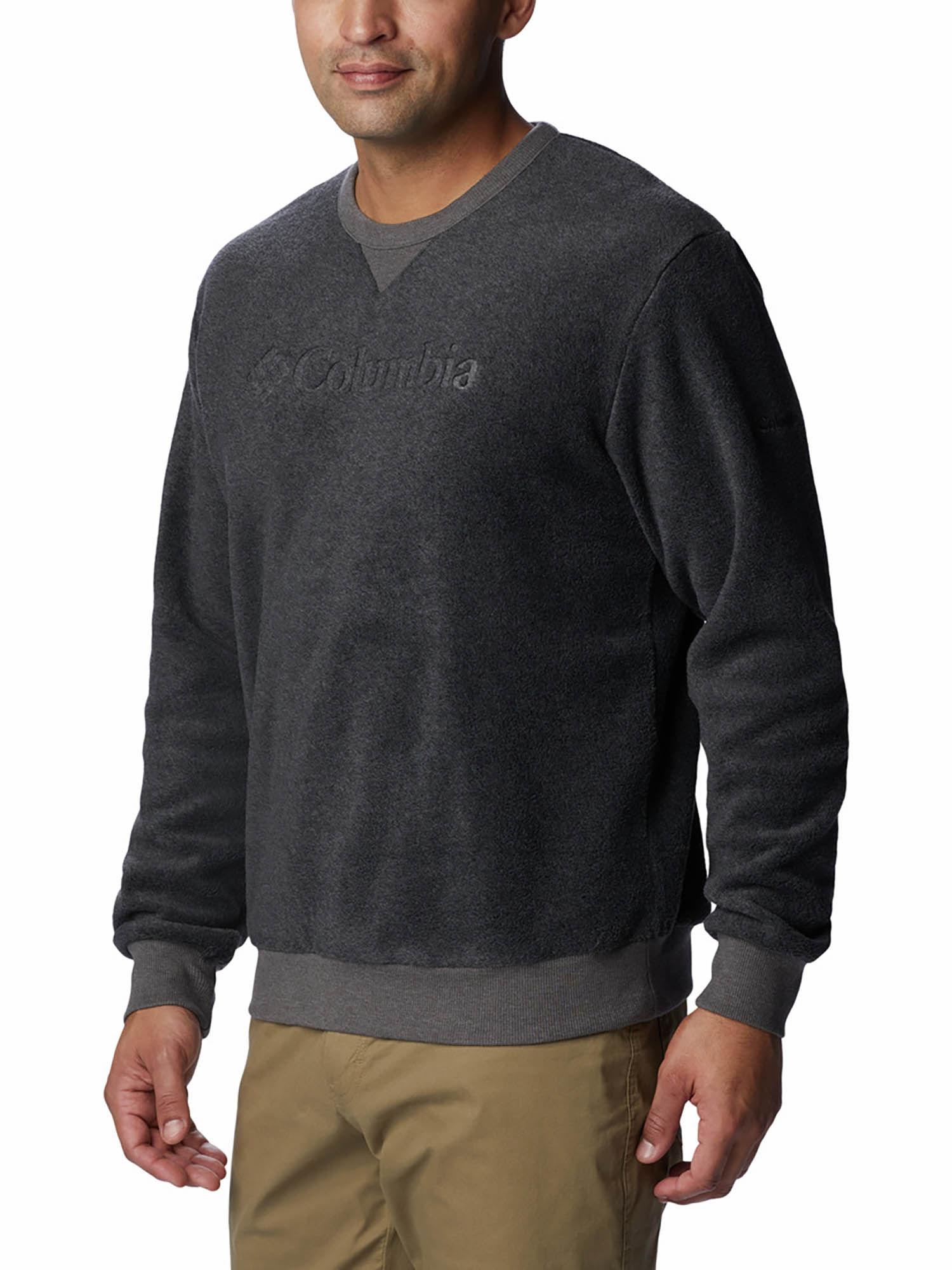 mens grey steens mountain crew 2.0 full sleeve trekking hiking fleece sweatshirt