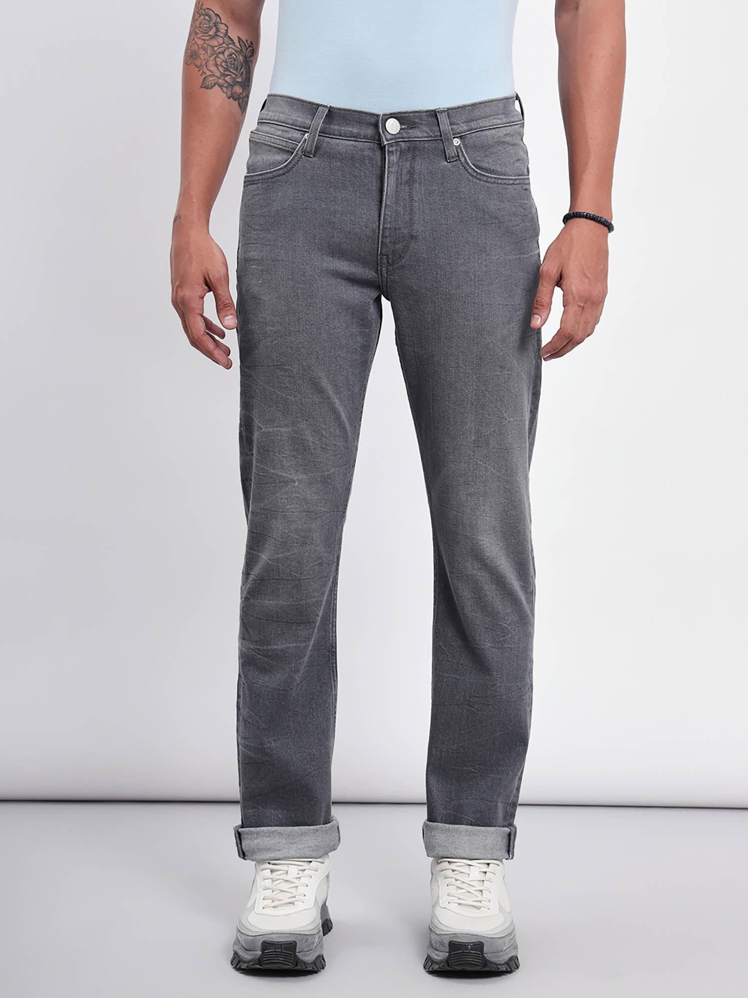 mens grey straight jeans