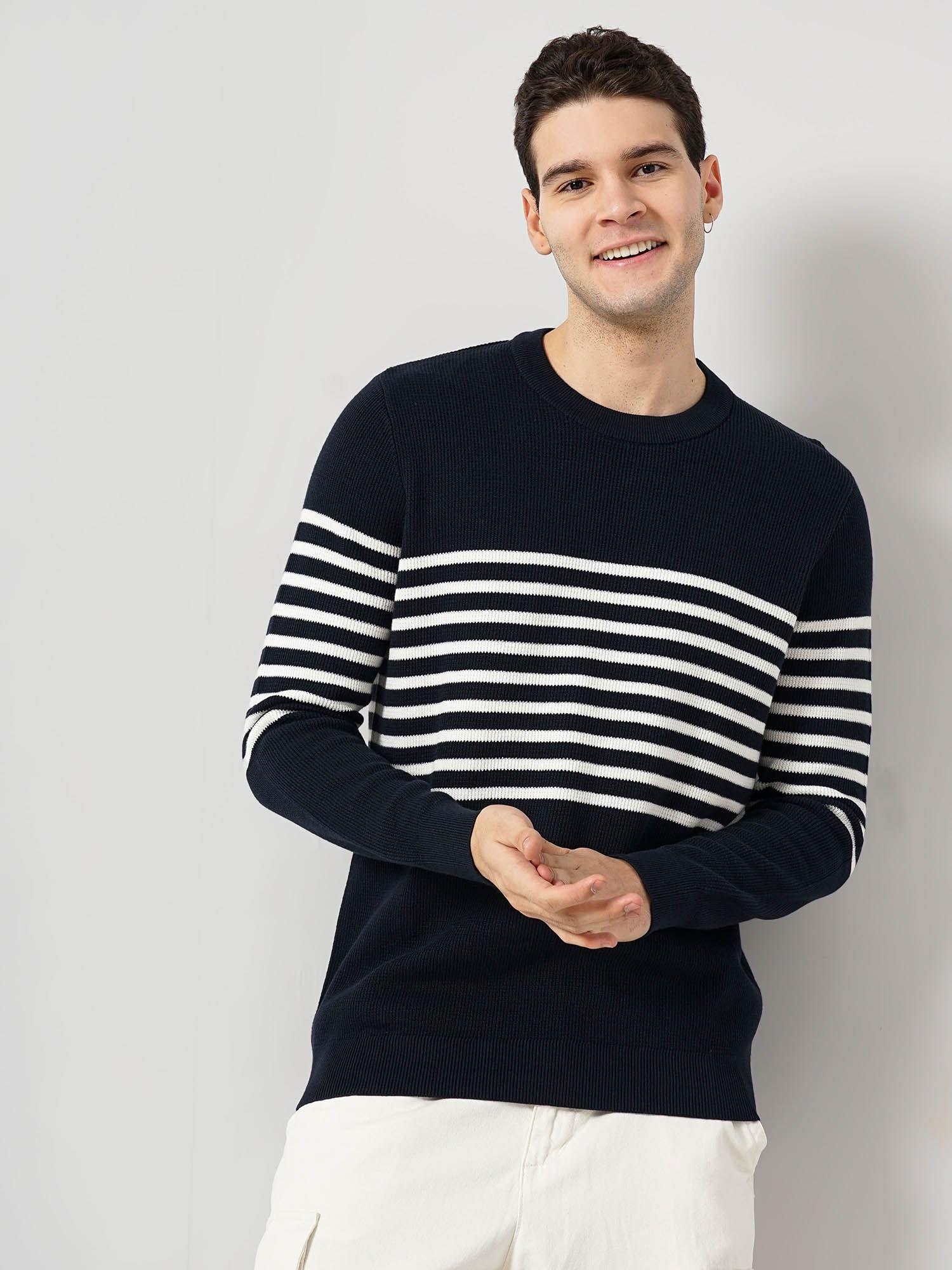 mens horizontal-stripes sweaters