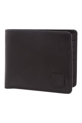 mens leather 1 fold wallet - black