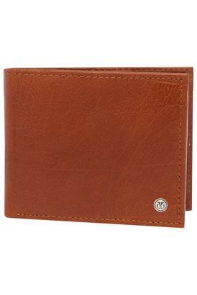 mens leather 1 fold wallet - tan