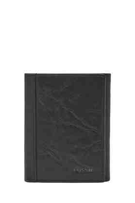 mens leather casual wallet - black