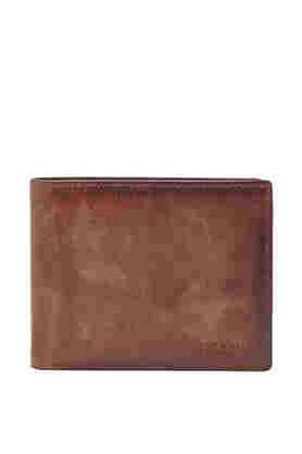 mens leather casual wallet - brown