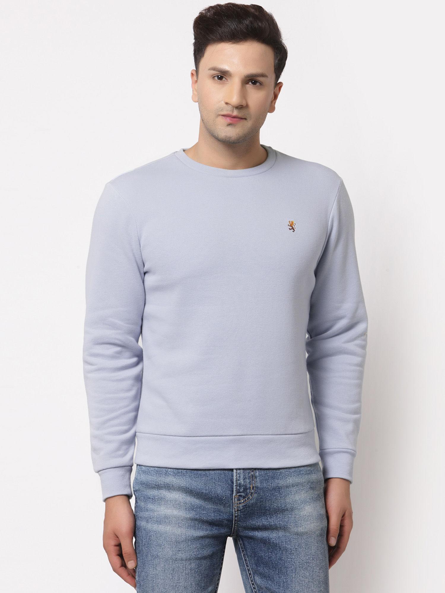 mens light blue sweatshirt