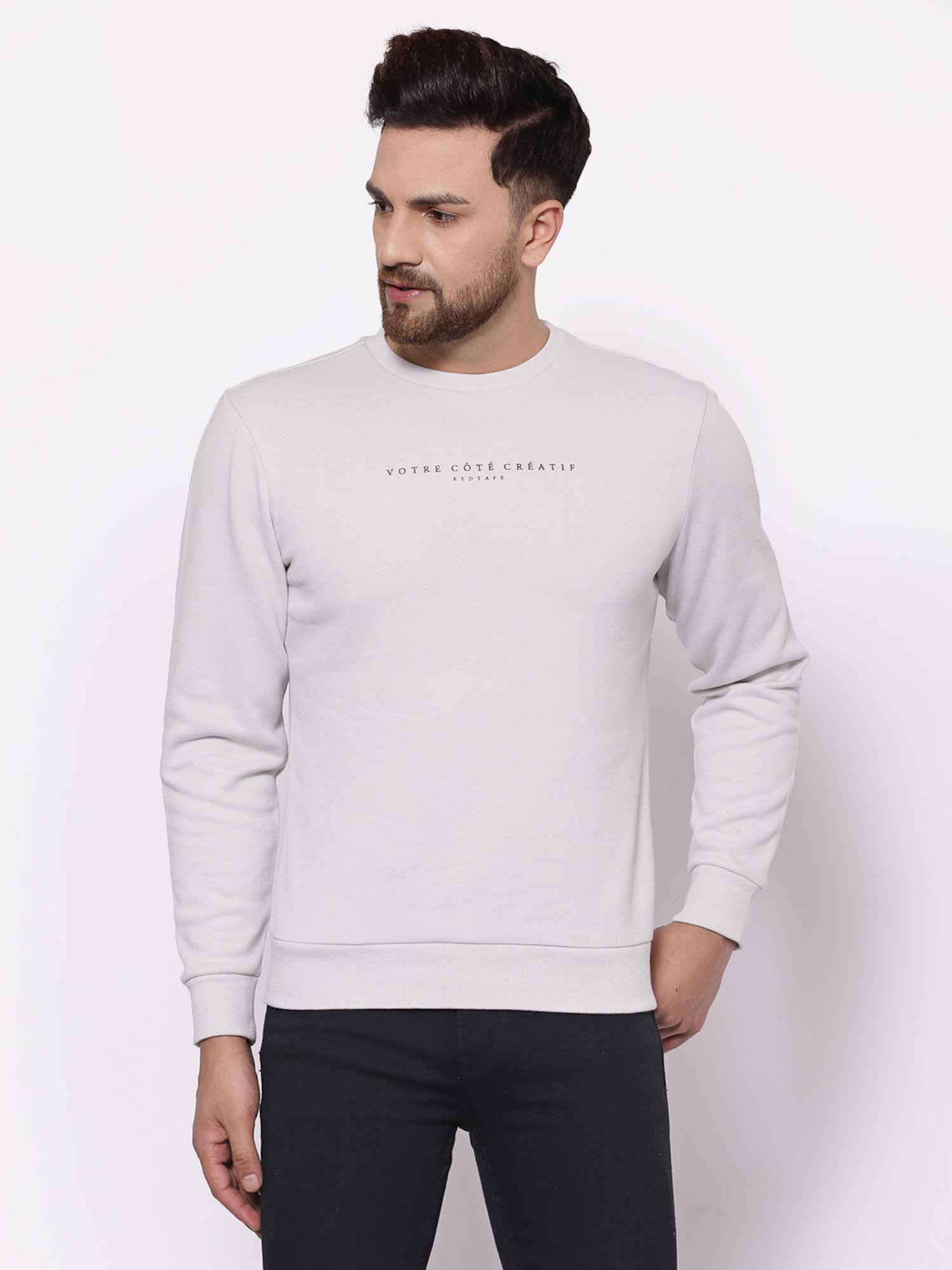 mens light grey sweatshirt