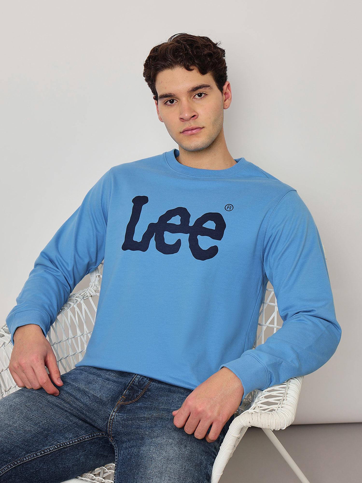 mens logo blue logo slim sweatshirt