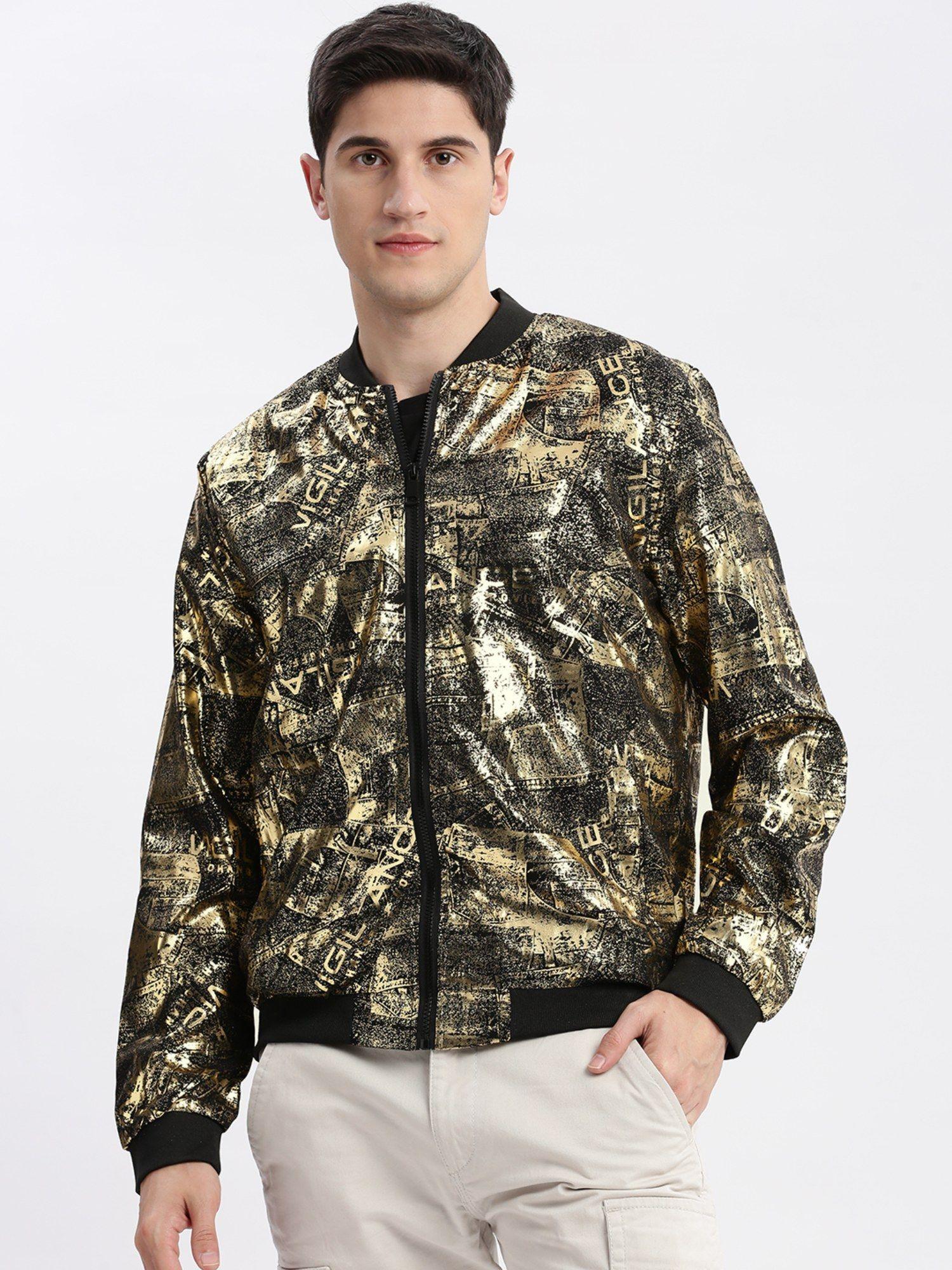 mens long sleeves multi-color abstract tailored jacket