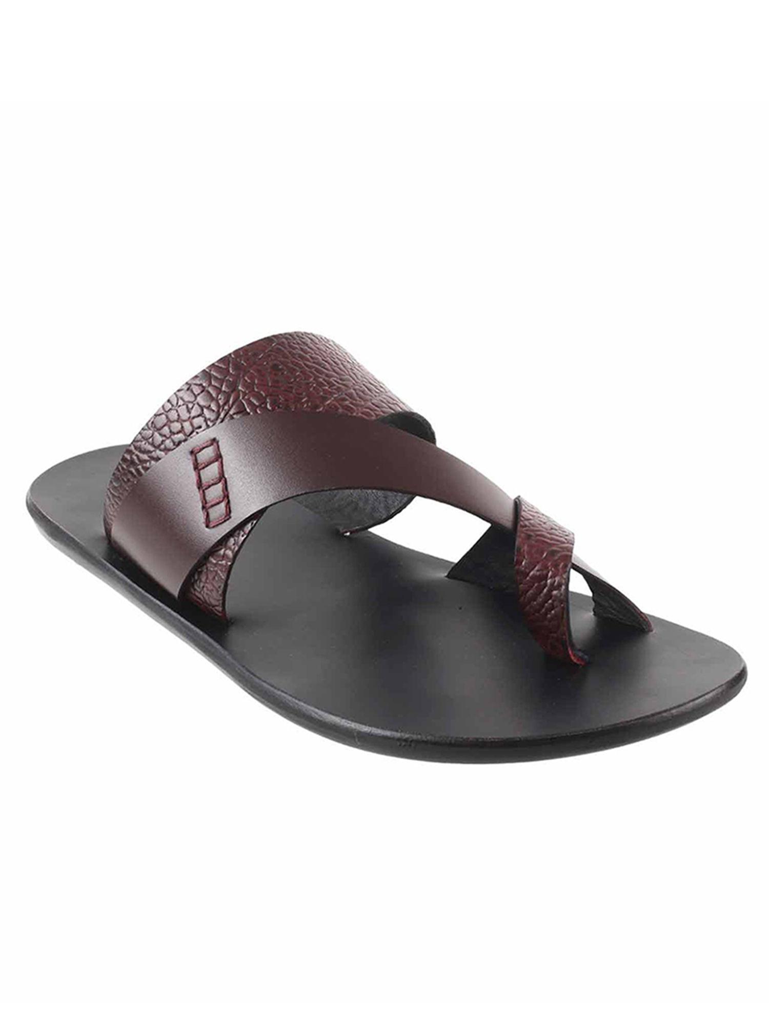 mens maroon flat chappalsmochi maroon solid sandals