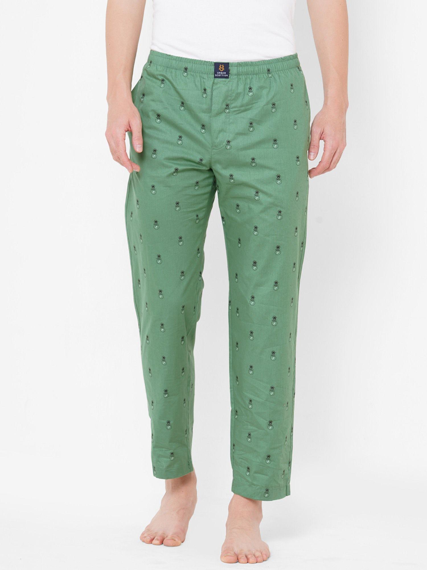 mens mint green cotton lounge pants