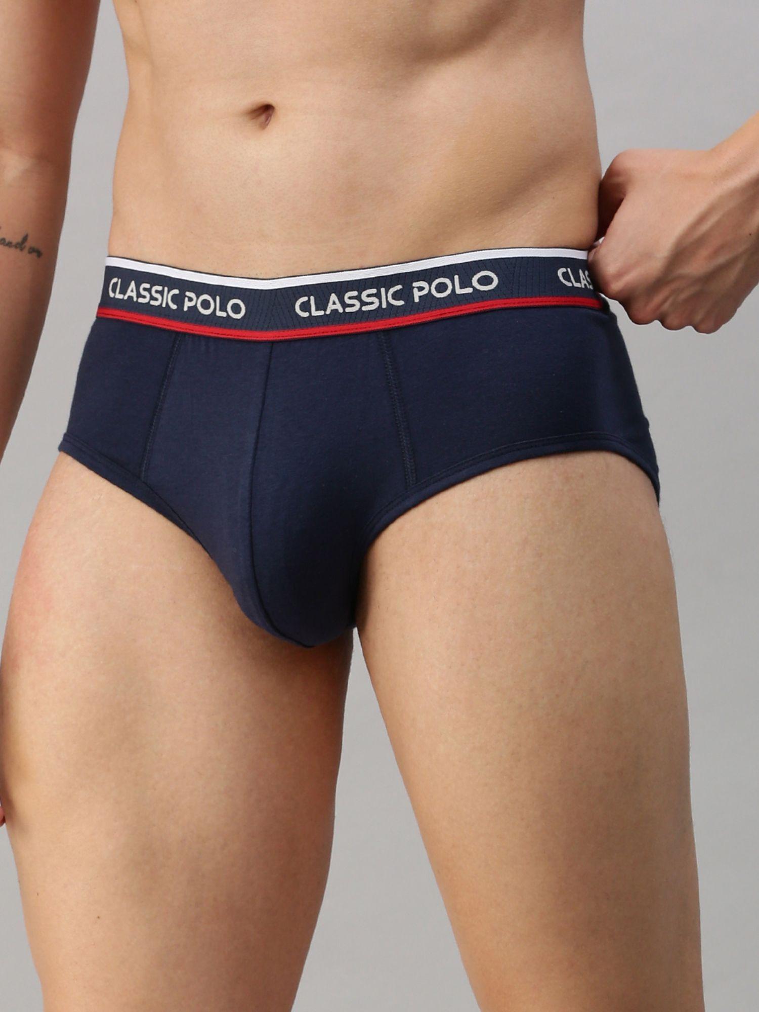 mens modal slim fit solid brief - blue