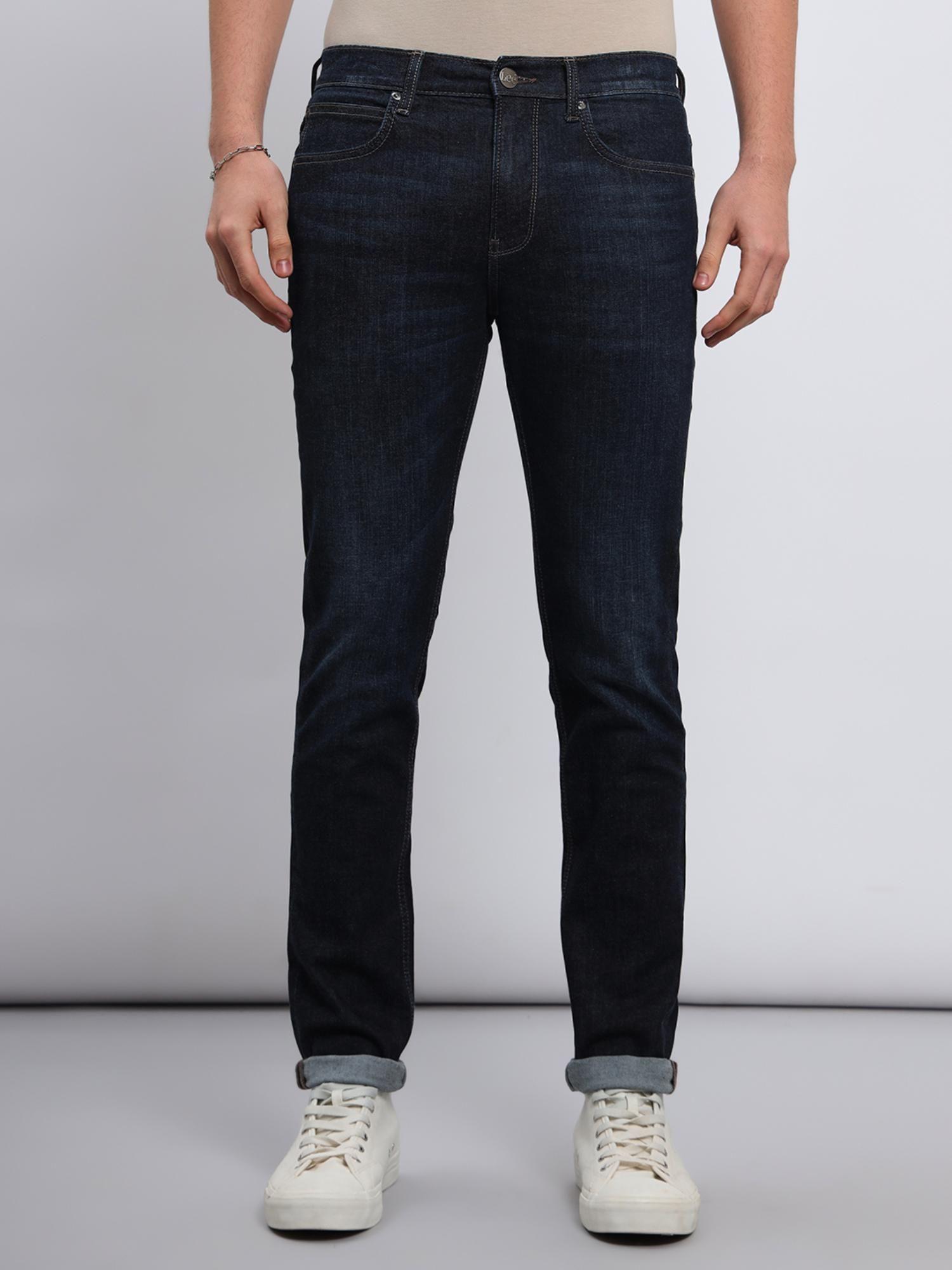 mens navy blue jeans