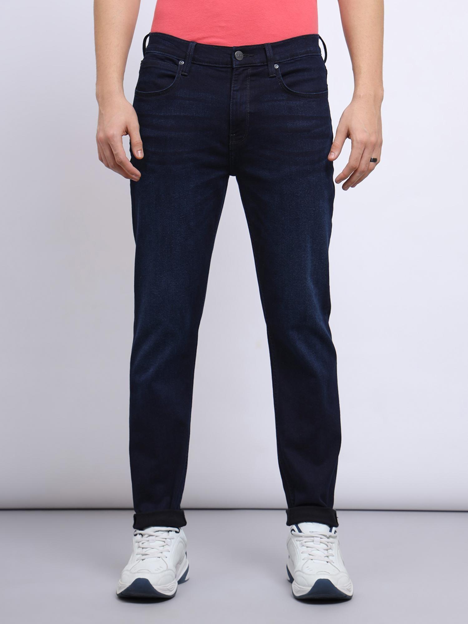 mens navy blue jeans