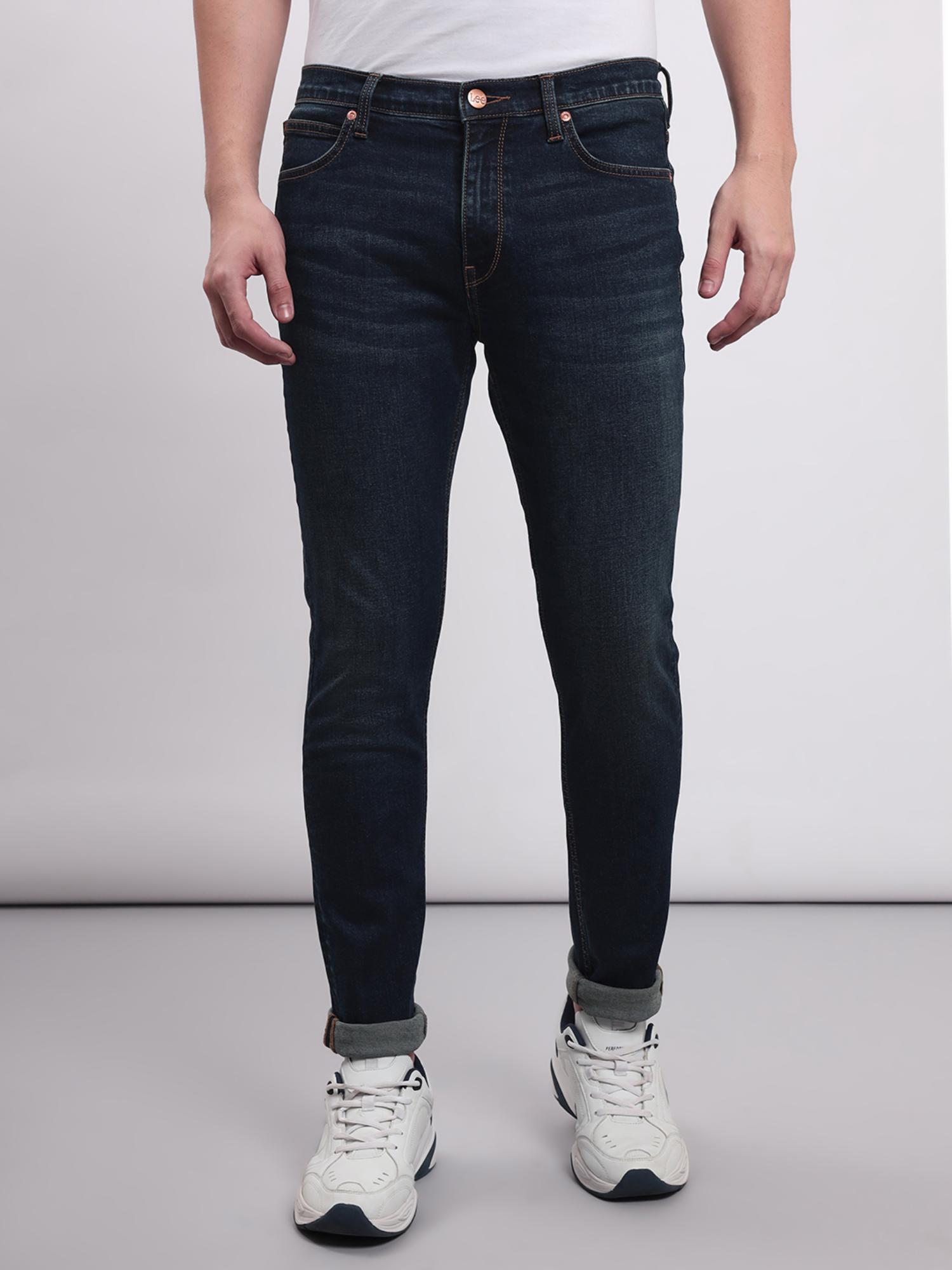 mens navy blue jeans